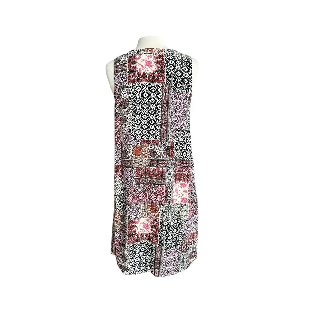 NEW J Jill Knee Length Sleeveless Tank Shift Geo Patch Dress Pockets Size Small - Picture 5 of 5